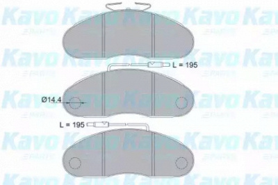 KAVO PARTS kbp6602 -  Комплект тормозных колодок, дисковый тормоз